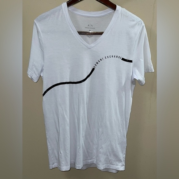 Armani Exchange t-shirt in white Size Medium Slim 100% pima cotton - Picture 1 of 3